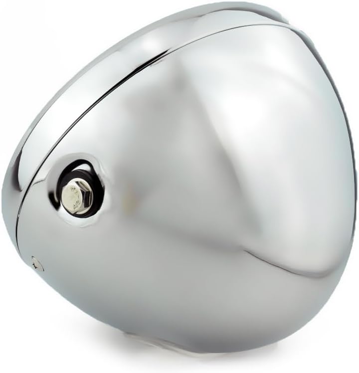 Boldness Motorcycle 7" Headlight Housing Shell Bucket Side Mount Lamp LED Cover for Cafe Racer Lighthouse Chrome - Image 3
